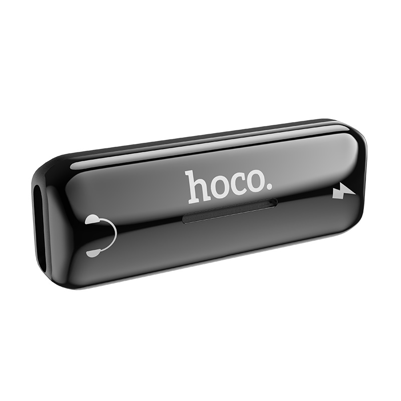 Convertor Audio Lightning Hoco LS27, Dual Port 2A, Metal Grey thumb