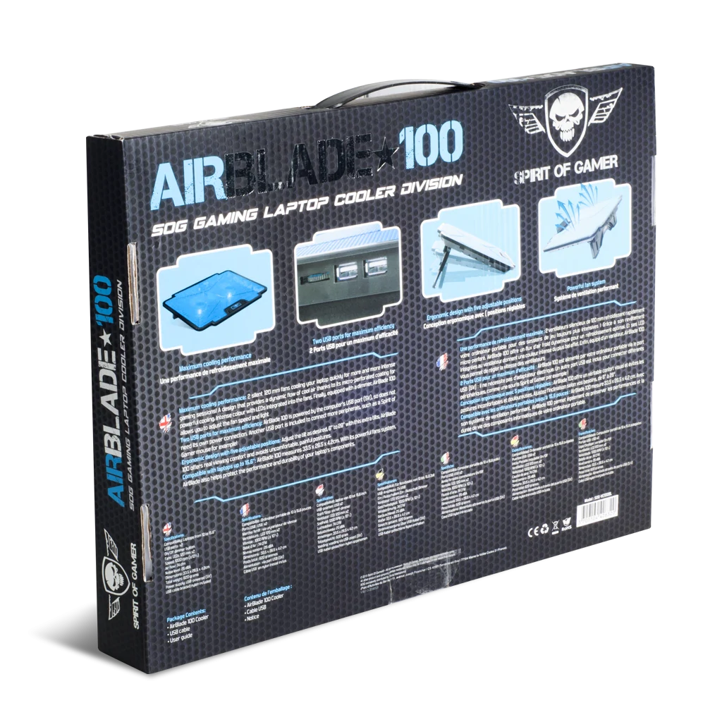 Cooler Laptop Gaming AirBlade Spirit of Gamer 15.6 Inch Albastru thumb