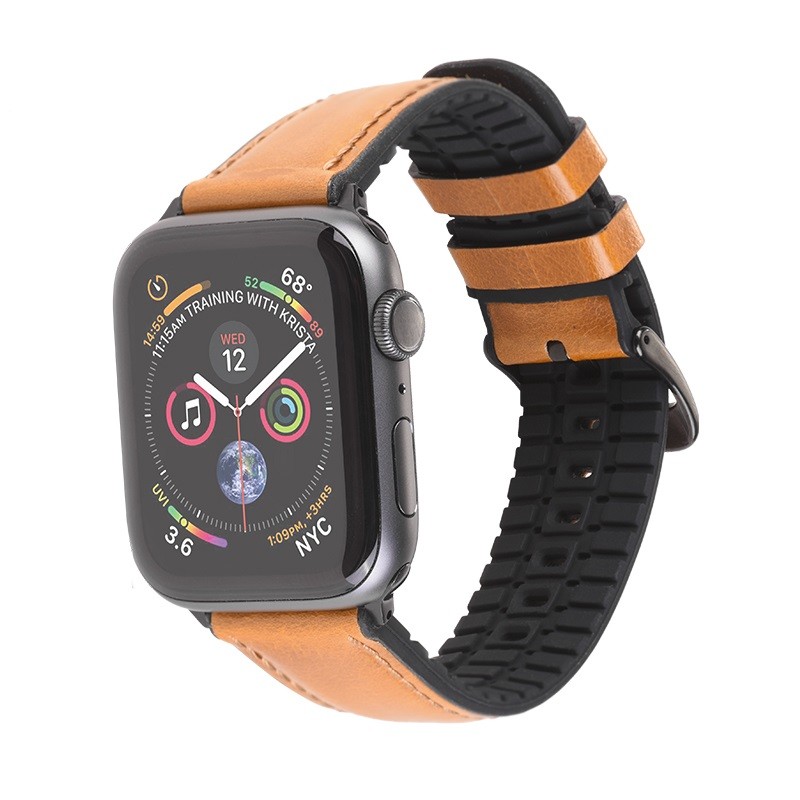 Curea Apple Watch Hoco WB18 Fenix Piele 38/40mm Kaki thumb