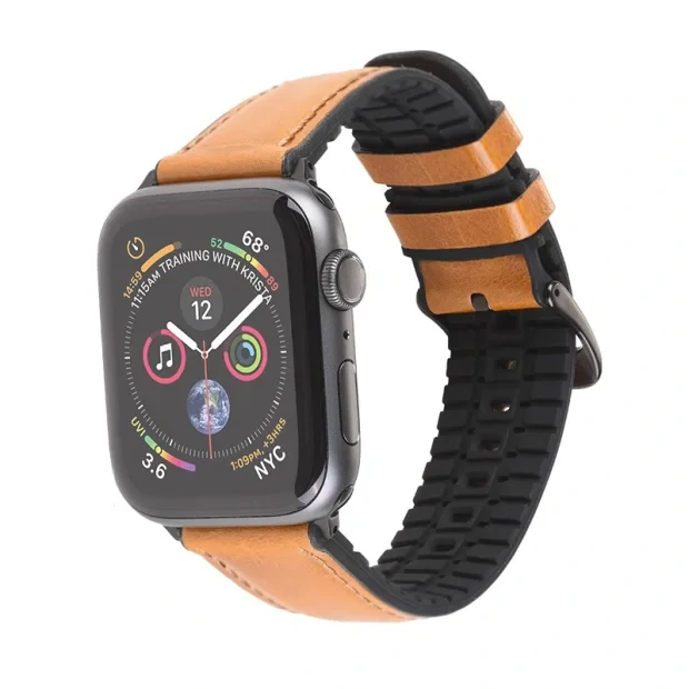 Curea Apple Watch Hoco WB18 Fenix Piele 38/40mm Kaki