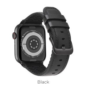 Curea Apple Watch Hoco WB18 Fenix Piele 38/40mm Negru