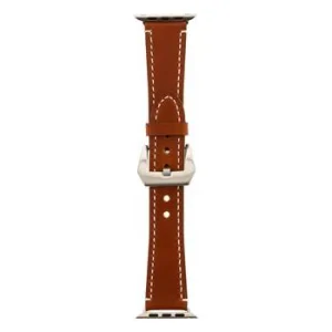 Curea Tactical Leather pentru Apple IWatch 1/2/3/4/5/6/SE 42/44mm Maro
