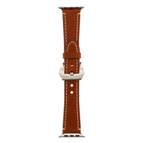 Curea Tactical Leather pentru Apple IWatch 1/2/3/4/5/6/SE 42/44mm Maro