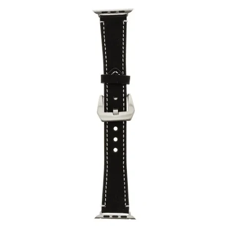 Curea Tactical Leather pentru Apple IWatch 1/2/3/4/5/6/SE 42/44mm Negru