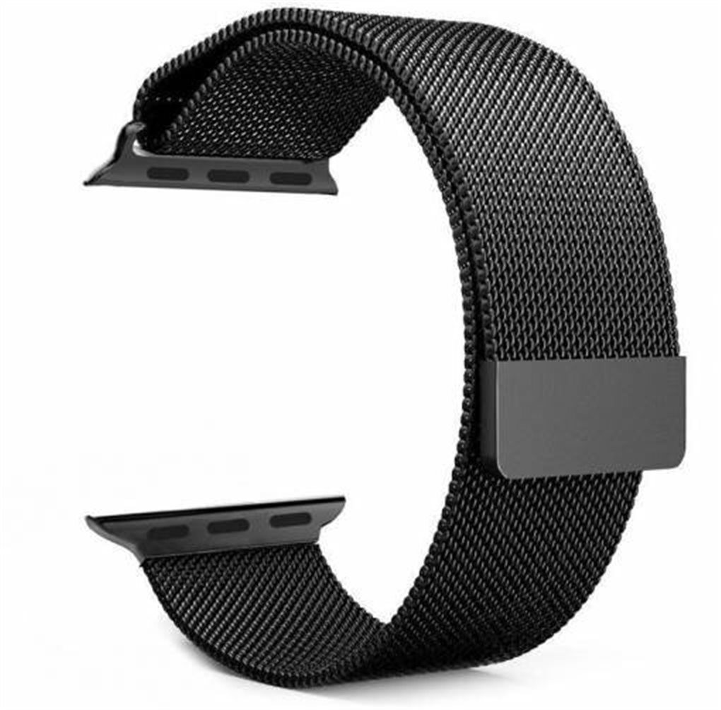 Curea Tactical Loop Magnetic Stainless Steel pentru Apple IWatch 1/2/3/4/5/6/SE 38/40mm Negru thumb