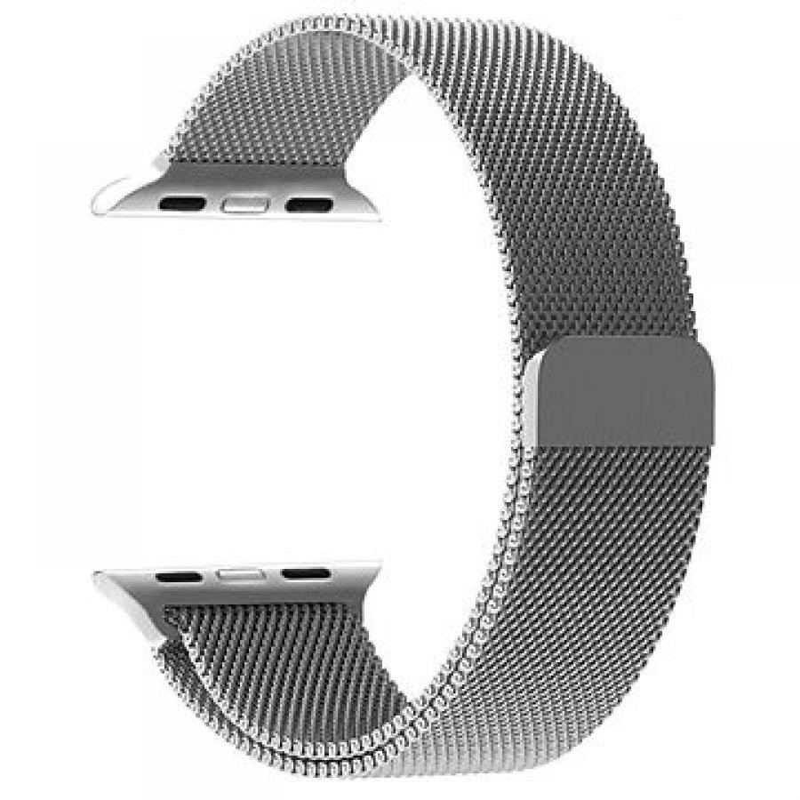 Curea Tactical Loop Magnetic Stainless Steel pentru Apple IWatch 1/2/3/4/5/6/SE 42/44mm Argintiu thumb