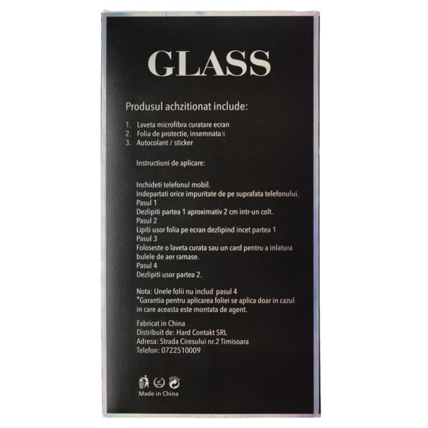Folie sticla 2.5D pentru Samsung Galaxy A80 Negru