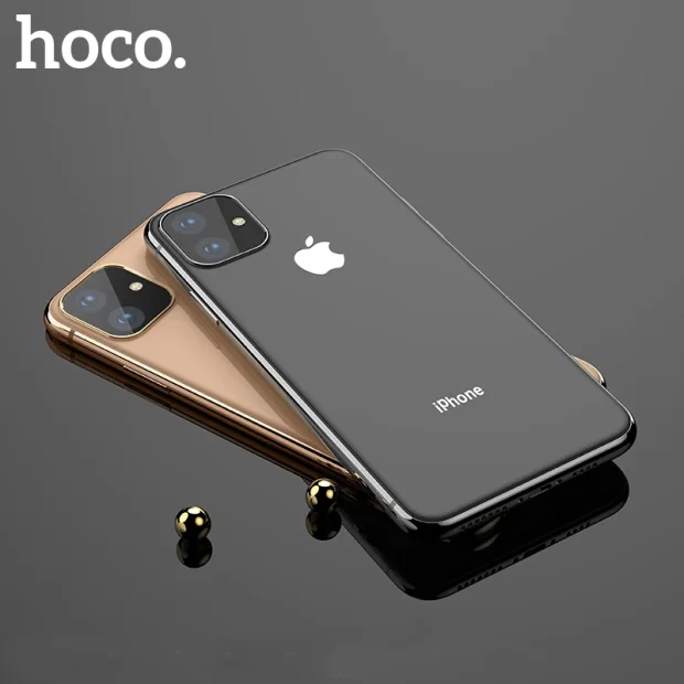 Folie Sticla 3D Camera Foto iPhone 11 Auriu Hoco