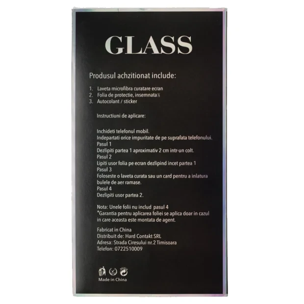 Folie sticla 3D Privacy iPhone 7/8/SE 2 Contakt Neagra