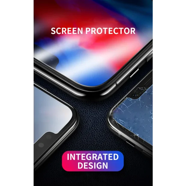 Folie sticla 3D Privacy iPhone Xs Max Contakt Neagra