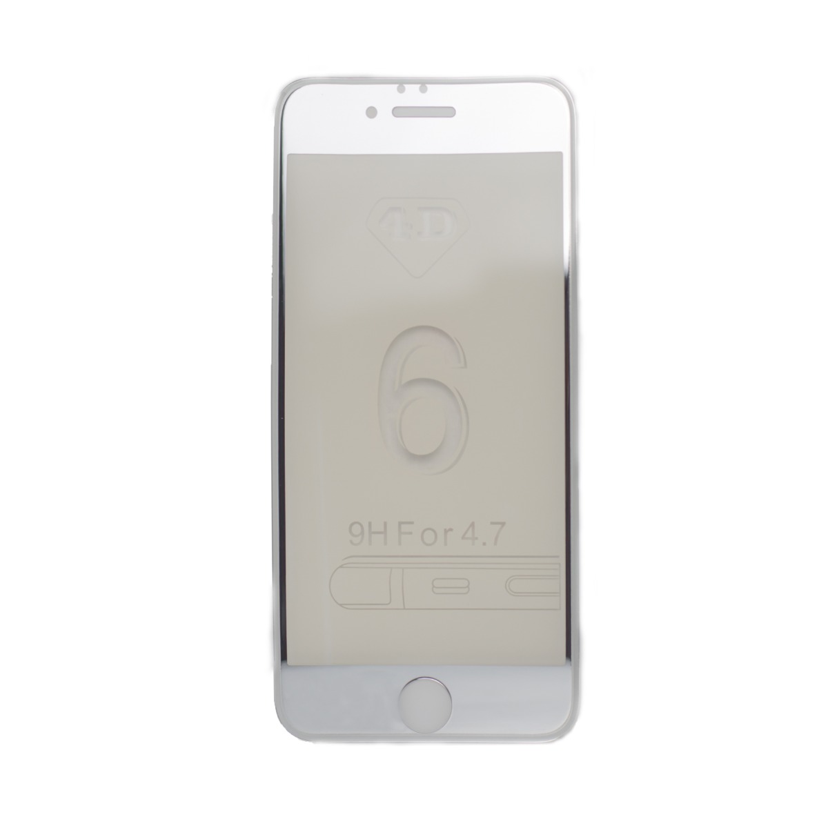 Folie sticla 4D Iphone 6/6S Contakt, Shining Argintie thumb