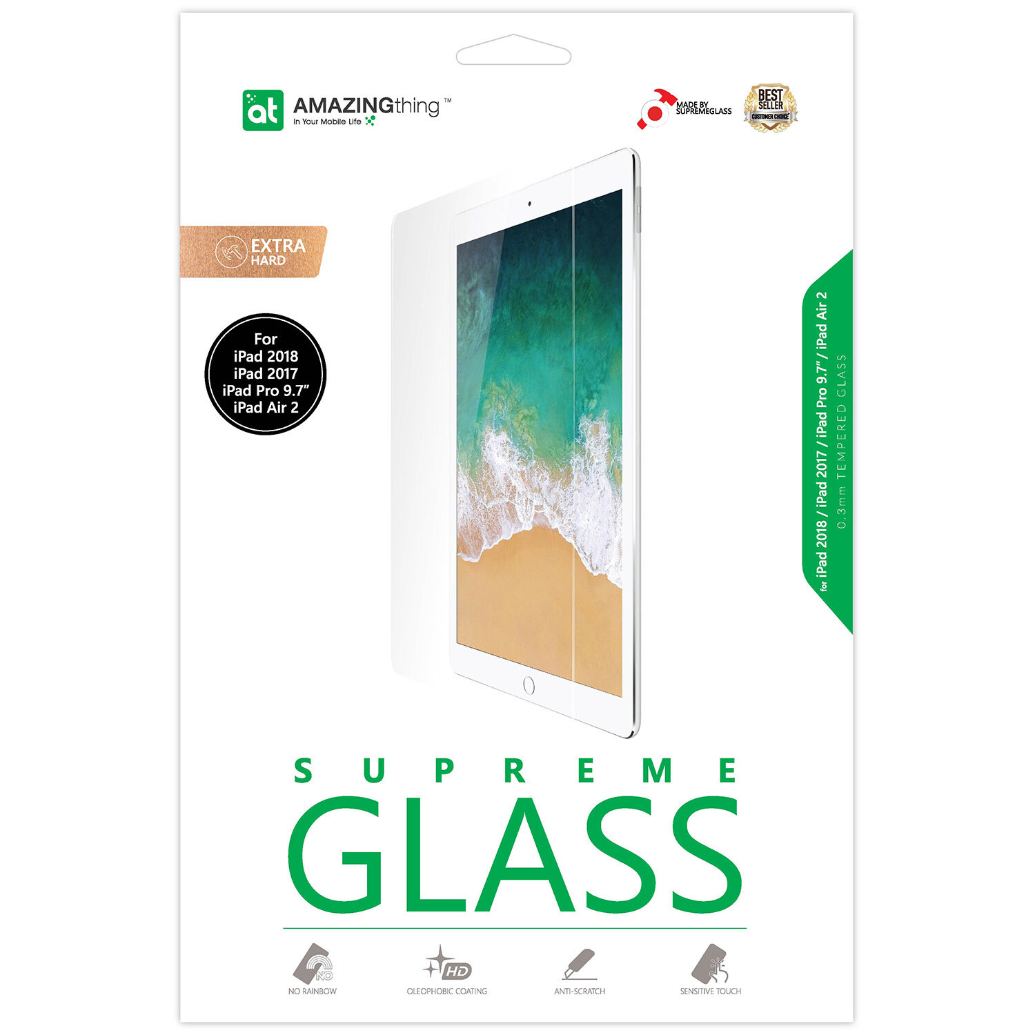 Folie Sticla AmazingThing Supreme pentru iPad 2017 9.7 Inch Transparent thumb