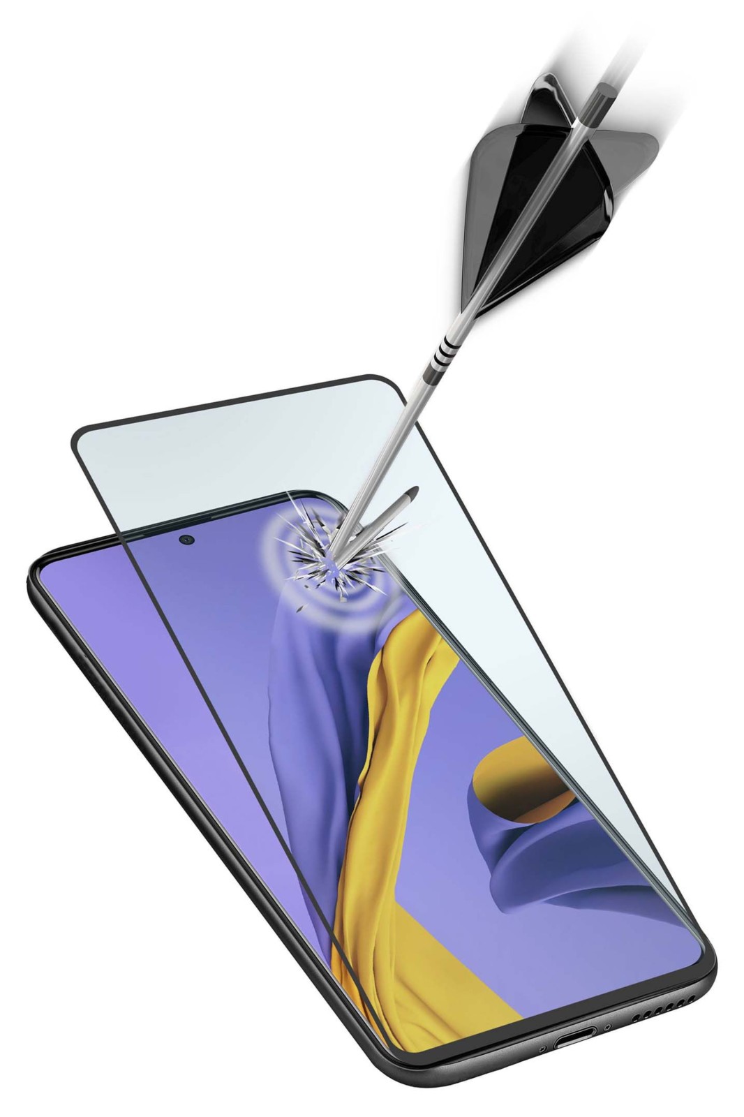 Folie Sticla Cellularline Anti-Shock pentru Samsung Galaxy A51 Negru thumb