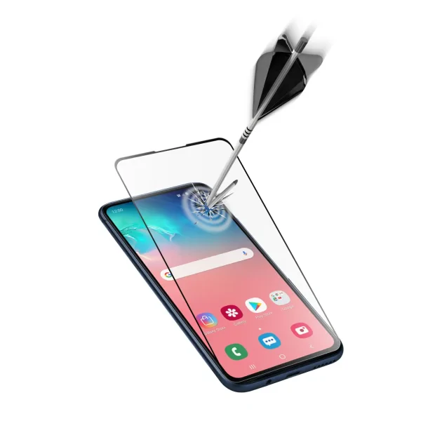 Folie Sticla Cellularline Anti-Shock pentru Samsung Galaxy S10 Negru