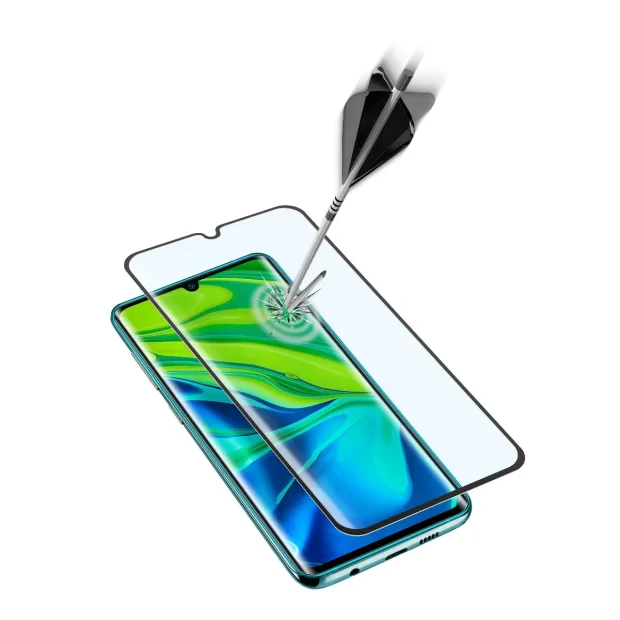 Folie Sticla Cellularline Anti-Shock pentru Xiaomi Mi Note 10 Negru