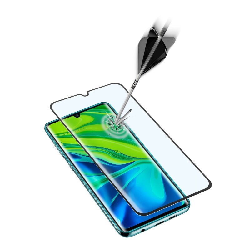 Folie Sticla Cellularline Anti-Shock pentru Xiaomi Mi Note 10 Negru