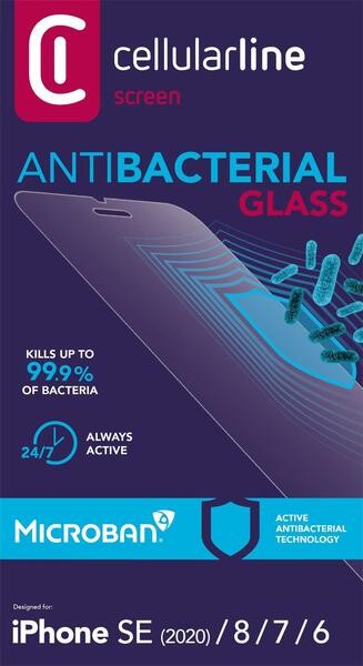 Folie Sticla Cellularline Antimicrobial pentru iPhone 7/8/SE thumb