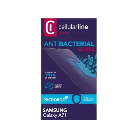Folie Sticla Cellularline Antimicrobial pentru Samsung Galaxy A71
