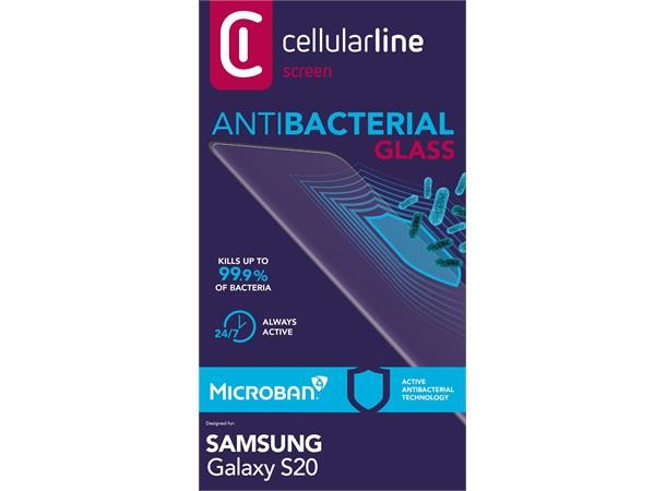 Folie Sticla Cellularline Antimicrobial pentru Samsung Galaxy S20 thumb