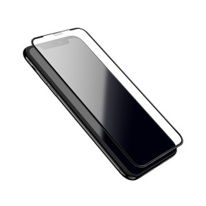 Folie Sticla Hoco Silkscreen iPhone XS Max/11 Pro Max Negru