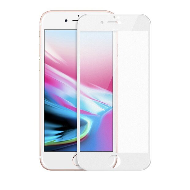 Folie Sticla Hoco Silkscreen pentru iPhone 7/8 Plus Alb