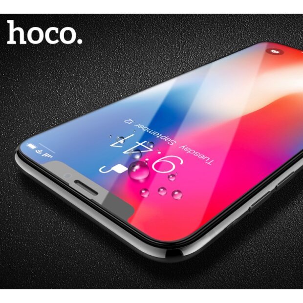 Folie sticla iPhone 7 Plus/8 Plus, Hoco Shatter-Proof Neagra