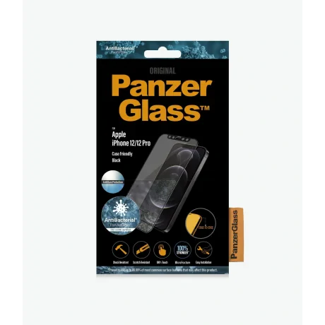 Folie Sticla Panzer Anti Reflexiv pentru iPhone 12/12 Pro Negru
