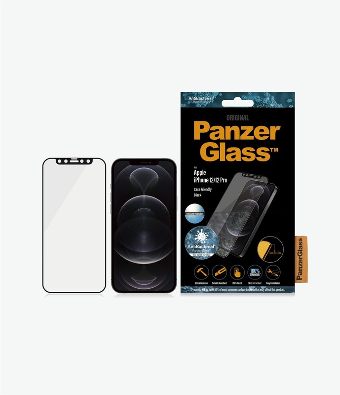 Folie Sticla Panzer Anti Reflexiv pentru iPhone 12/12 Pro Negru thumb