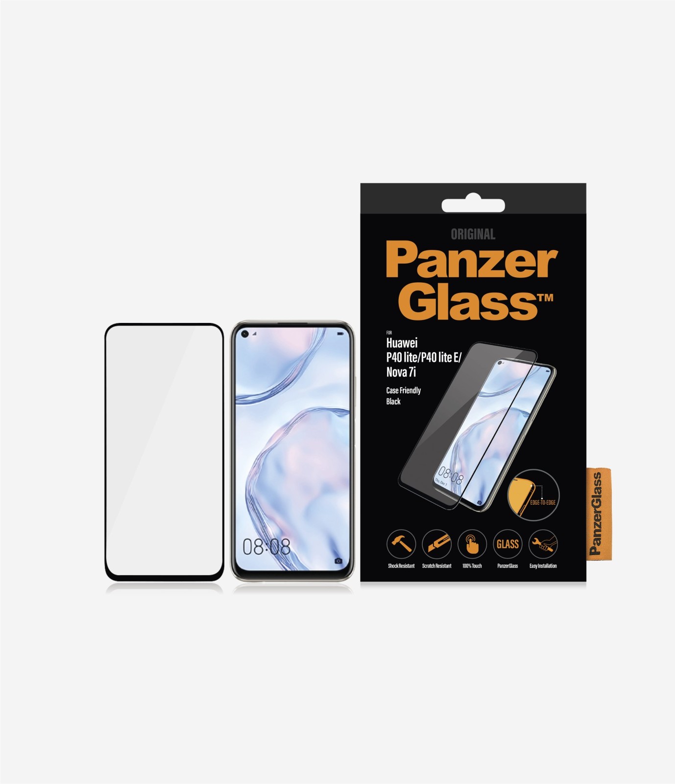 Folie Sticla PanzerGlass pentru Huawei P40 Lite/P40 Lite E, Negru thumb