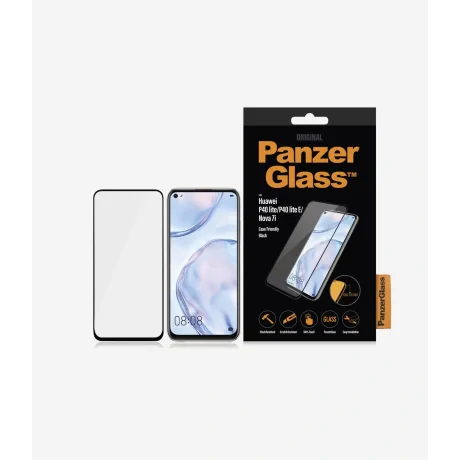 Folie Sticla PanzerGlass pentru Huawei P40 Lite/P40 Lite E, Negru