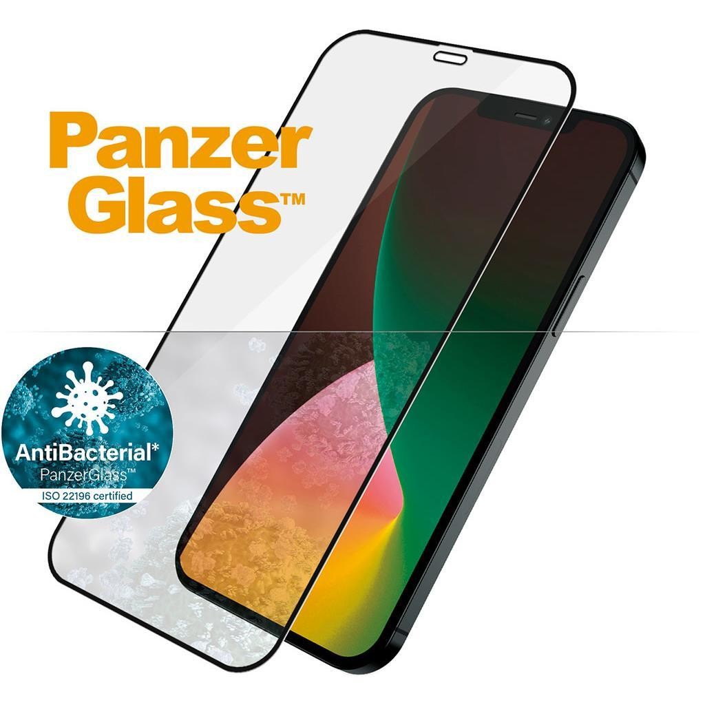 Folie Sticla Panzer pentru iPhone 12/12 Pro Negru thumb