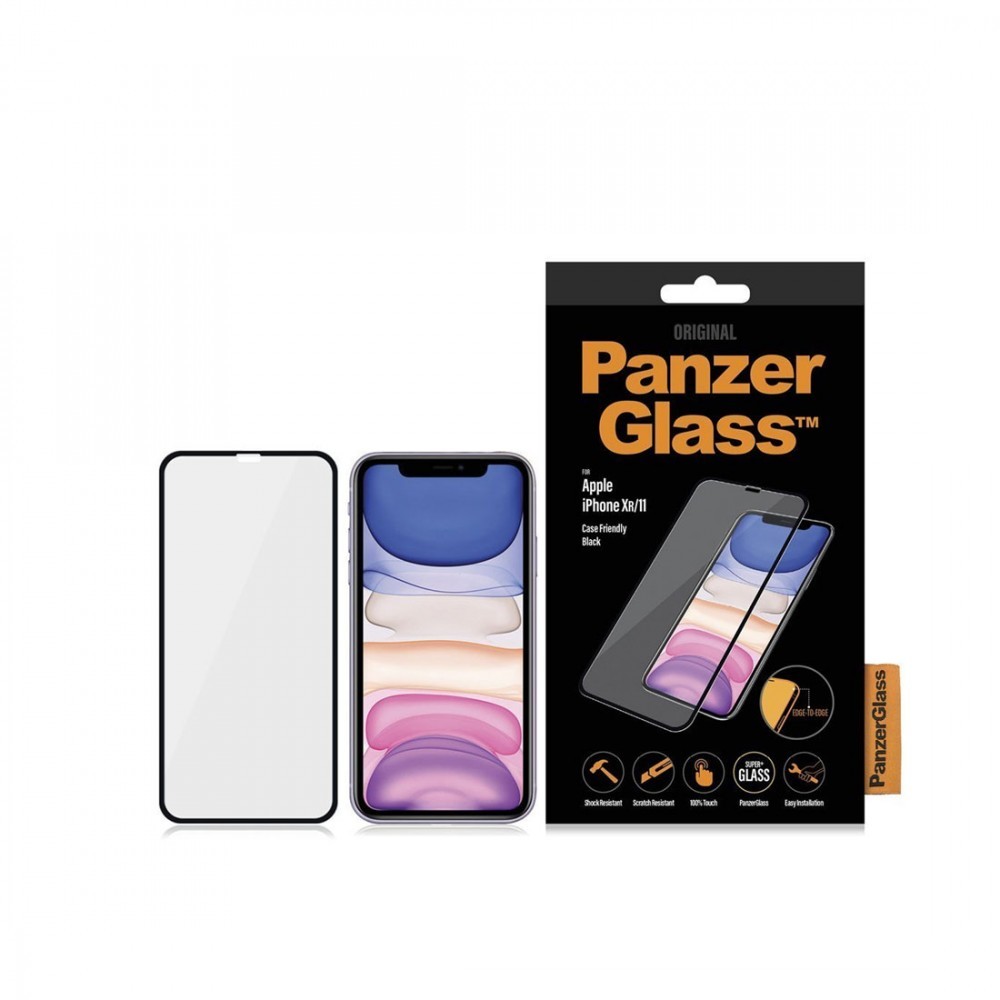 Folie Sticla Panzer pentru iPhone Xr/11 Negru thumb