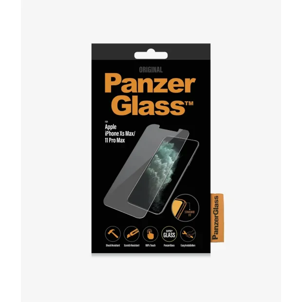 Folie Sticla PanzerGlass pentru iPhone Xs Max/11 Pro Max Negru