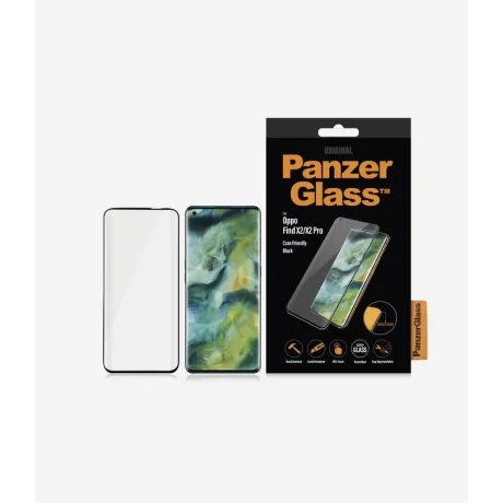 Folie Sticla Panzer pentru Oppo Find X2/X2 Pro Negru