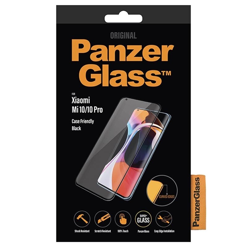Folie Sticla Panzer pentru Xiaomi Mi 10/10 Pro Negru thumb