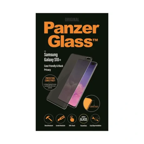 Folie Sticla Privacy Panzer pentru Samsung Galaxy S10 Plus Negru