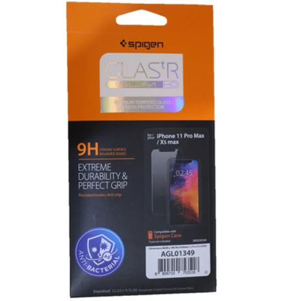 Folie Sticla Spigen Antimicrobial pentru iPhone XS Max/11 Pro Max