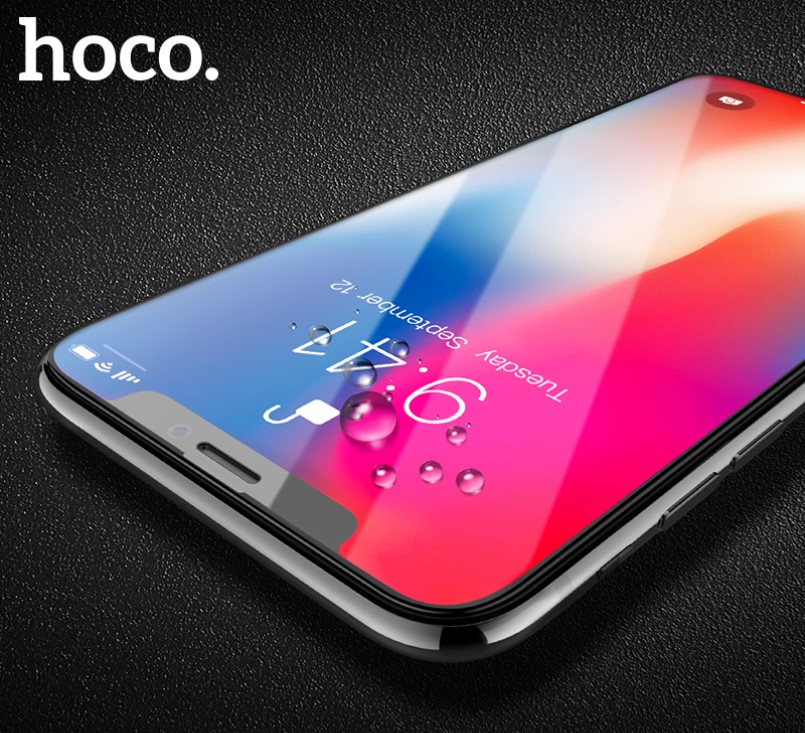 Folie sticla temperata 3D iPhone X, Hoco 0.2mm Neagra thumb