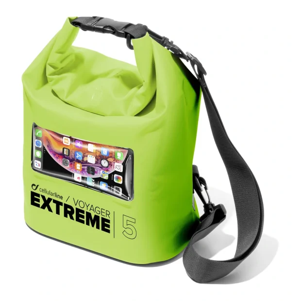 Geanta Waterproof Cellularline VOYAGER  Extreme Lime