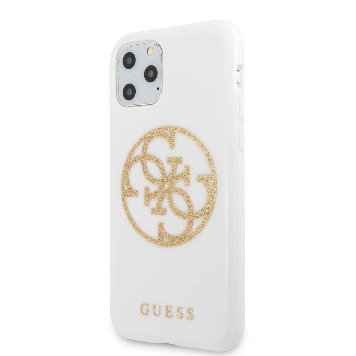 Guess Husa pentru iPhone 11 Pro, Circle Glitter, Auriu thumb