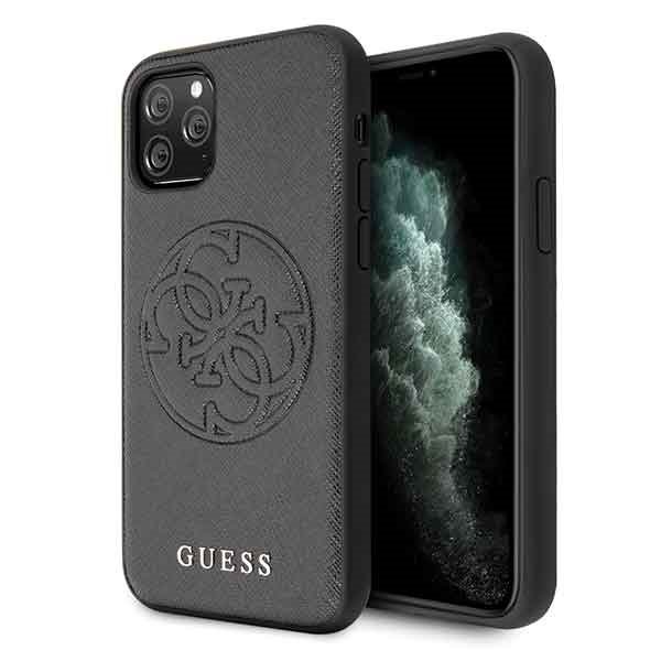 Guess Husa pentru iPhone 11 Pro, Saffiano Circle Logo, Negru thumb