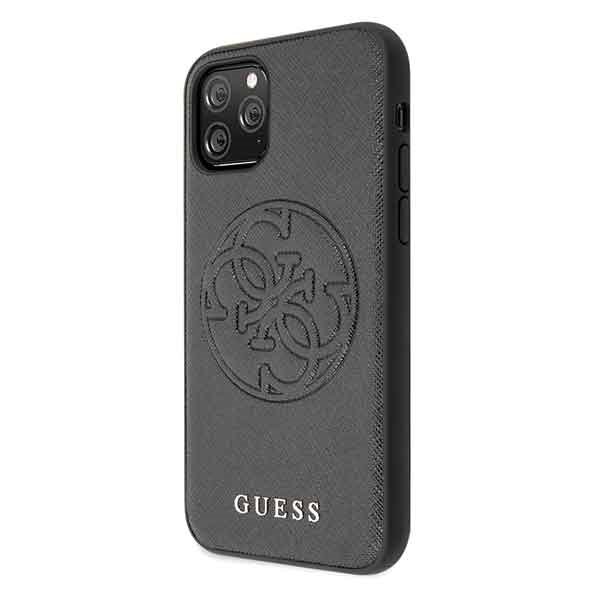 Guess Husa pentru iPhone 11 Pro, Saffiano Circle Logo, Negru thumb