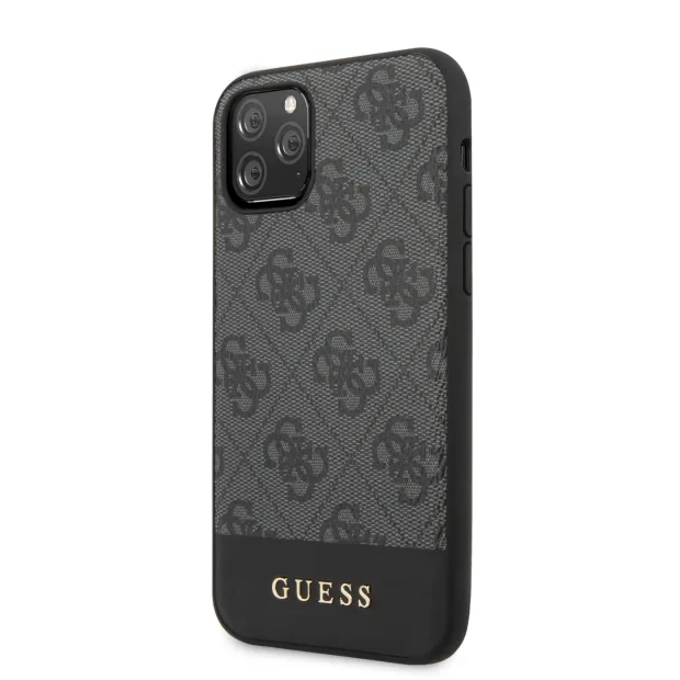 Guess Husa pentru iPhone 11 Stripe Cover Grey