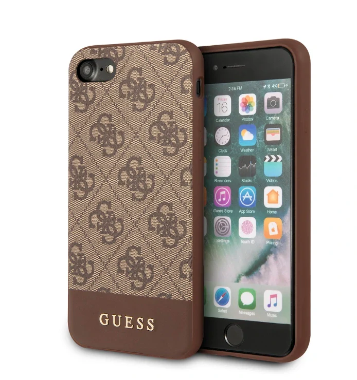 Guess Husa pentru iPhone 7/8/SE, Stripe Cover, Maro thumb