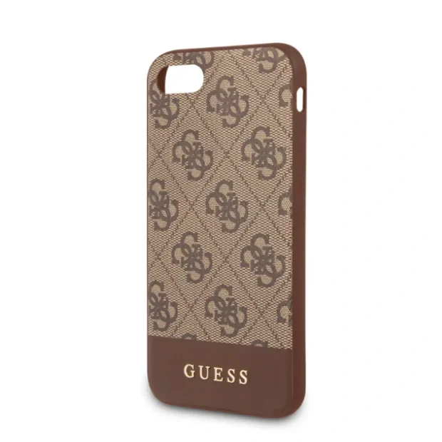 Guess Husa pentru iPhone 7/8/SE, Stripe Cover, Maro