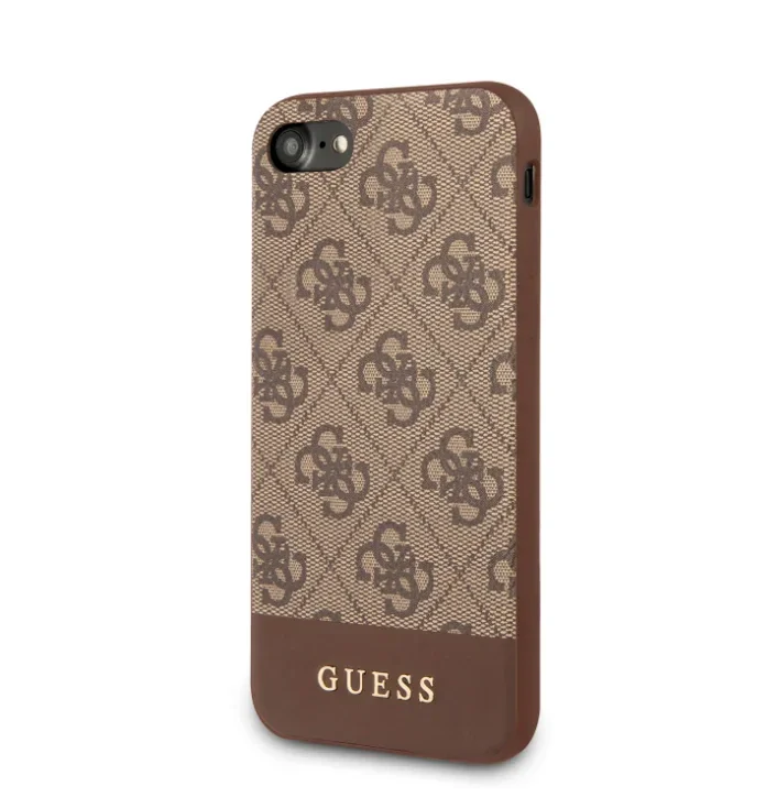 Guess Husa pentru iPhone 7/8/SE, Stripe Cover, Maro