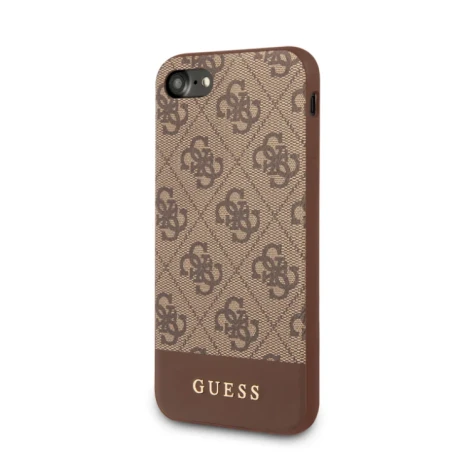 Guess Husa pentru iPhone 7/8/SE, Stripe Cover, Maro