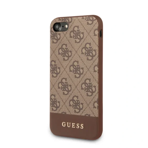 Guess Husa pentru iPhone 7/8/SE, Stripe Cover, Maro