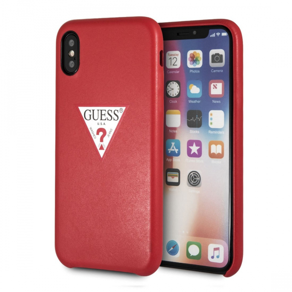 Guess Husa pentru iPhone XS MAX, Red Triangle, Rosu thumb