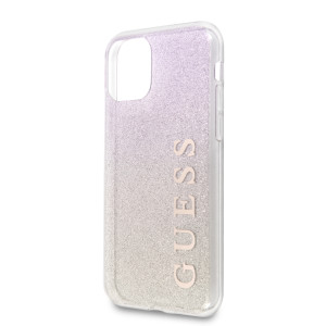 Husa Cover Guess Glitter Gradient pentru iPhone 11 Pro Gold Pink